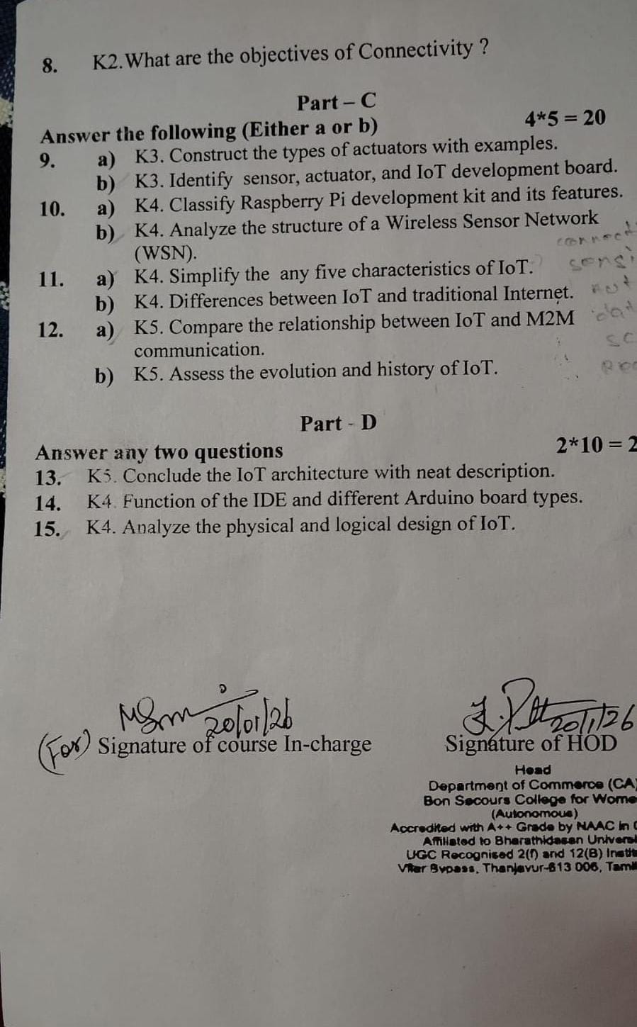 IoT Question Paper Page 2